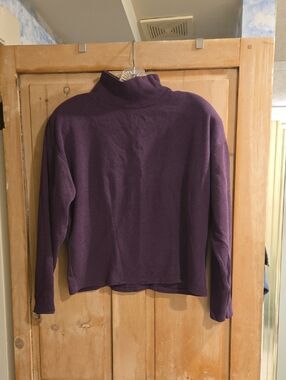 Women's Purple Mock Turtle Neck